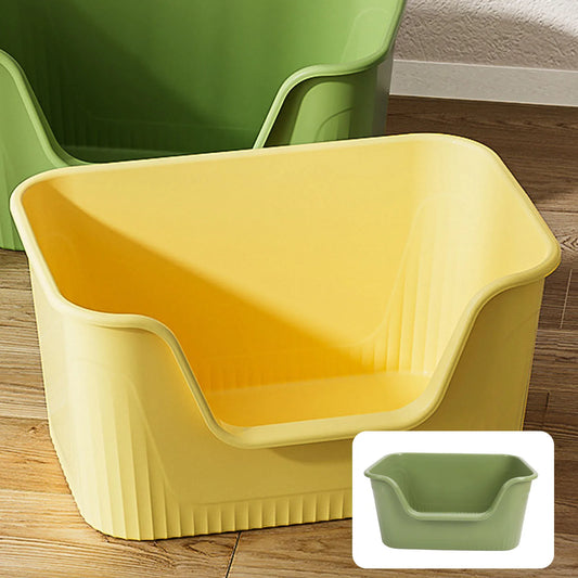 Large Cat Litter Box High Sides Anti Splashing Easy to Clean Simple Look Open Cat Litter Box for Large Cats Large Cat Litter Box