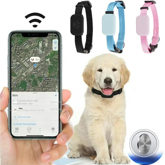 Pet Dog Bluetooth GPS Tracker Mini Tracking Movement Alert Collars Anti Lost Tracker for Cats and Puppies Remote Global Locator