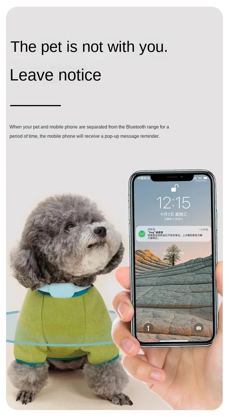 Pet Dog Bluetooth GPS Tracker Mini Tracking Movement Alert Collars Anti Lost Tracker for Cats and Puppies Remote Global Locator