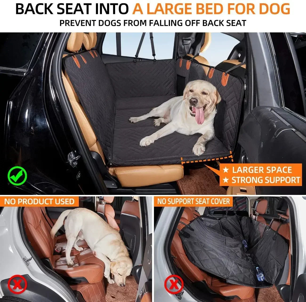 Pet hollow board extended dog car seat cover waterproof and dirt resistant, suitable for car dog beds and summer travel