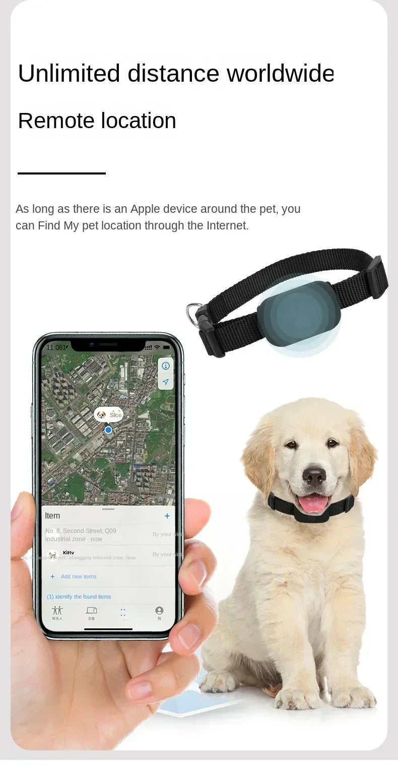 Pet Dog Bluetooth GPS Tracker Mini Tracking Movement Alert Collars Anti Lost Tracker for Cats and Puppies Remote Global Locator